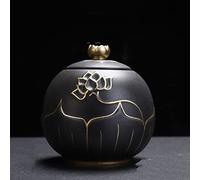 ZXGGASG Black Urns For Ceramics Ashes Sealed Cremation Funeral Keepsake Human Pet Memorial Burial Ash Urn Animal Urn(1)