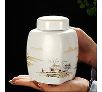 ZXGGASG Ceramic Cremation Urns Funeral Pet Cat Dog Memorial Keepsake Ashes Container Jars Casket Columbarium Pet's Memory Animal Urn