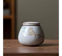 ZXGGASG Coffin Box Keepsake Cremation Urns For Human Ashes Pet Cat Dog Rabbit Place Funeral Small Animal Ceramic Urn Animal Urn(5)