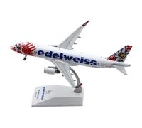 ZXGGASG Collectible Plane 1:200 For Edelweiss Air A320 Diecast Aircraft Jet Model HB-JLT With Stand