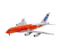 ZXGGASG Die-cast Metal Aircraft 1:200 Scale For A380 J383A Aircraft Model Orange Turtle Paint Souvenir For Adult Boy For Collection And Display