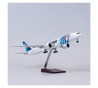 ZXGGASG Fighter Planes Plane Model 47cm Egypt Air 777 Airplane ircraft 1/160 Scale Diecast Resin Light And Wheel Plane(No light)