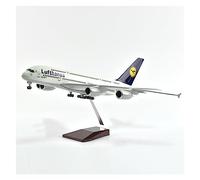 ZXGGASG Irplane Model Plane Toy Plane Model 47cm Airplane ircraft Lufthansa A380 1/160 Scale Diecast Resin Light And Wheel Plane(B,No light)