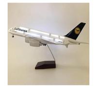 ZXGGASG Scale 47CM 1:160 Aircraft A380 Lufthansa International Die-casting Machine Finished Model Suitable for display(With light)
