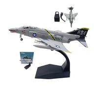 ZXGGASG Scale Phantom Ⅱ Fighter Jet Model US Navy F Carrier-Based Aircraft, Metal Body with Display Stand Detachable Missiles Collectible Military Die-Cast for Aviation Enthusiasts Gift
