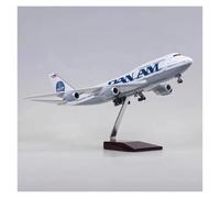 ZXGGASG Static aircraft model 47cm 1/150 For B747 PAN AM Aircraft Model Diecast Resin Finished Plane Model Collectible Souvenirs(No light)