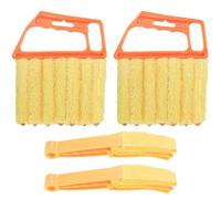Zxglxinyao 4pcs Venetian Blind Cleaner Duster Tool, Includes 2pcs 7 Finger Blind Duster Brush & 2pcs Shutter Cleaner Brush, Cleaning Tool for Air Conditioner Vent & Keyboard
