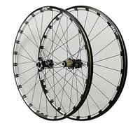 ZXGSXIOU Bicycle Mountain Bike 26 27.5 29 Inch,CNC Double-layer Rivet Aluminum Ring Front 2 Rear 4 Bearings 24H Aluminium Alloy Wheel Set Wheelset (Color : Black, Size 27.5inch)