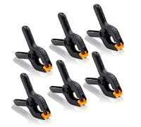 ZXHAO 20pcs Adjustable Nylon Mini Spring Clamps 2 Inch Muslin Clamps for Photo Studio Backdrops Woodworking DIY Projects (2 Inch)