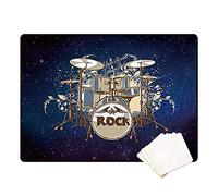 ZXHH Drum Rug | Non-Slip Soundproof Mat For Electronic Jazz Drum Kit, Bass, Snare & More | Rectangle Carpet (Thick)