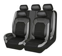 ZXHHXEB Car Seat Cover Sets for MG MG3 Full Hybrid 2024, Non-Slip Waterproof Durable Leather Seat Covers Compatible Side Airbag, Car Accessories /9 pcs,Grey