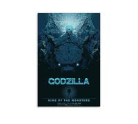 ZXHJDS Godzilla King of The MonstersWaterproof Poster Wall Decoration Living Room Bathroom Kitchen Multifunctional Modern Printing Easy to Clean Decorative Gifts08x12inch(20x30cm) Unframe-style