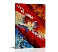 ZXHJDS Scott Pilgrim Vs. The WorldWaterproof Poster Wall Decoration Living Room Bathroom Kitchen Multifunctional Modern Printing Easy to Clean Decorative Gifts20x30inch(50x75cm) Frame-style