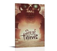 ZXHJDS Sea of ThievesWaterproof Poster Wall Decoration Living Room Bathroom Kitchen Multifunctional Modern Printing Easy to Clean Decorative Gifts16x24inch(40x60cm) Frame-style