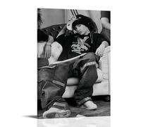 ZXHJDS Tom Kaulitz Waterproof Poster Wall Decoration Living Room Bathroom Kitchen Multifunctional Modern Printing Easy to Clean Decorative Gifts 12x18inch(30x45cm) Frame-style