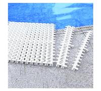 ZXHKZDX Splicing Swimming Pool Grille, Can Be Spliced Drain Gutter Guard Filter For Pool Shore，Shower Drain Grill Grid, Indoor/Outdoor Drain Cover(White-11.8in,4pcs)