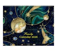 ZXHQ 2026 Family Calendar, Family Planner 2026, From Now to Dec 2026, Large 39 x 31 cm, UK Family Planner, 6 Column Layout, Colorful Monthly Tabs, UK Holidays, Storage Pocket