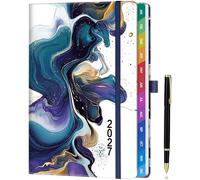 ZXHQ 2027 Diary Week to View A5, Jan - Dec, 2027 Full Year Weekly and Monthly Planner, Colorful Monthly Tabs, UK Holiday, with Pen, Inner Pocket - (5.9" × 8.5") - Ocean Marble