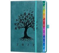 ZXHQ 2027 Pocket Diary Week to View, Size A6 4.1" × 6.3" - Teal Breeze