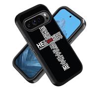 ZXHSBROK Case for Google Pixel 10/10 Pro & Google Pixel 9/9 Pro, Military Grade Heavy Duty 3-Layer Shockproof Drop Protective Phone Cover, God Jesus Christ Christian Cross