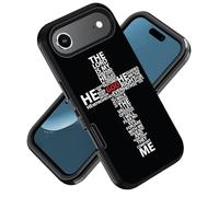 ZXHSBROK Designed for iPhone 17 Air Case, Military Grade Heavy Duty 3-Layer Shockproof Drop Phone Protective Cover for iPhone 17 Air (2025) 6.6 inch, God Jesus Christ Christian Cross