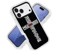 ZXHSBROK for iPhone 17 Pro Max Case, [Military Grade] Heavy Duty 3-Layer Transparent Shockproof Drop Phone Protective Cover for iPhone 17 Pro Max 6.9 inch, God Jesus Christ Christian Cross