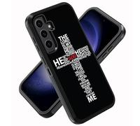 ZXHSBROK for Samsung Galaxy S24 FE Phone Case, Military Grade Heavy Duty 3-Layer Shockproof Drop Protective Cover for Samsung Galaxy S24 FE 5G (2024), God Jesus Christ Christian Cross