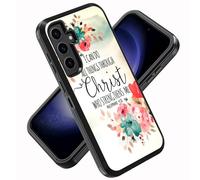 ZXHSBROK for Samsung Galaxy S25 FE Case, Military Grade Heavy Duty 3-Layer Shockproof Drop Phone Protective Cover for Samsung Galaxy S25 FE 5G 6.7", Christian Quote Bible Verse Philippians 4-13