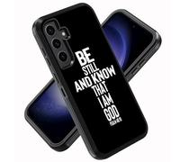 ZXHSBROK for Samsung Galaxy S25 FE Case, Military Grade Heavy Duty 3-Layer Shockproof Drop Phone Protective Cover for Samsung Galaxy S25 FE 5G 6.7 Inch - Christian Cross Bible Verse Psalm 46:10
