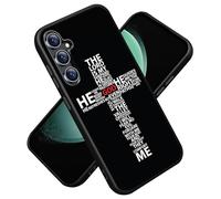 ZXHSBROK for Samsung Galaxy S25 FE Case, Premium Slim Silicone with [Soft Anti-Scratch Microfiber Lining] Shockproof Protective Case for Galaxy S25 FE 5G 6.7", God Jesus Christ Christian Cross