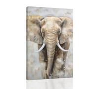 ZXHYWYM Abstract Elephant Canvas Wall Art Wild Animals Picture Prints African Elephant Painting Modern Office Home Living Room Wall Decor Framed (D, (30.00 x 45.00 cms))