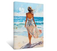 ZXHYWYM Abstract Girl Canvas Wall Art Elegant Woman's Back Picture Prints Modern Artwork for Girl's Room Bedroom Framed(1, (12.00" x 18.00"))