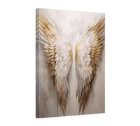 ZXHYWYM Angel Wings Canvas Wall Art Golden Wings Wall Decor Angel Wings Painting Abstract Wings Art Print for Home Living Room Bedroom Decor Framed (B, (40.00 x 60.00 cms))