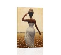 ZXHYWYM Black Women Wall Art Canvas African American Woman Picture Prints Freedom Motivational Girl Artwork for Living Room Bedroom Wall Decor Frame (A, (30.00 x 45.00 cms))