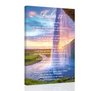 ZXHYWYM Christian Canvas Wall Art Psalm 23 Painting Bible Verses Pictures Scripture Wall Decor Inspirational Prints for Home Bedroom Decor Framed (30 x 45 cms)