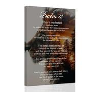 ZXHYWYM Christian Canvas Wall Art Psalm 23 Scripture Pictures Wildlife Painting Bible Verses Prints Jesus Artwork for Office Home Decor Framed (30 x 45 cms)