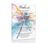 ZXHYWYM Christian Wall Art Dragonfly Canvas Pictures Psalm 23 Prints Scripture Bible Verses Poster Inspirational Artwork for Home Office Decor Framed (30 x 45 cms)