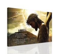 ZXHYWYM Christian Wall Art Psalm 23 Pictures Bible Verses Wall Canvas Scripture Painting Jesus Prints Inspirational Artwork for Office Home Framed (40 x 60 cms)