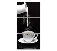 ZXHYWYM Coffee Wall Art - 3PCS Funny Latte Picture Canvas Prints, Vertical Artwork for Dining Room, Restaurant, Coffee Bar Wall Decor, Framed (12.00" x 16.00")