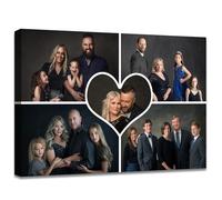 ZXHYWYM Collage Photo Canvas Prints with Your Photos Personalized Multi Image Wall Art Custom Collage Family Picture Home Decor Framed (5, (12.00" x 18.00"))