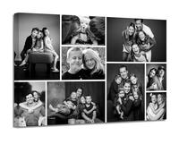 ZXHYWYM Collage Photo Canvas Prints with Your Photos Personalized Multi Image Wall Art Custom Collage Family Picture Home Decor Framed (1, (8.00" x 12.00"))