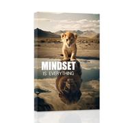 ZXHYWYM Inspirational Quotes Wall Art Lion Motivational Poster Prints Entrepreneur Quotes Picture Animals Painting Canvas for Office Home Decor Frame (B, (40.00 x 60.00 cms))