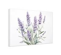 ZXHYWYM Lavender Wall Art Purple Flowers Pictures On Canvas Purple Floral Artwork Prints Farmhouse Bedroom Bathroom Kitchen Home Decor Framed (C, (40.00 x 60.00 cms))