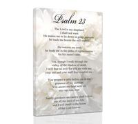 ZXHYWYM Psalm 23 Pictures Christian Wall Art Canvas Bible Verses Wall Decor Scripture Inspirational Poster Prints for Home Bedroom Decor Framed (30 x 45 cms)