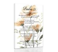 ZXHYWYM Psalm 23 Pictures Christian Wall Art Canvas Bible Verses Wall Decor Scripture Inspirational Poster Prints for Home Bedroom Decor Framed (40 x 60 cms)