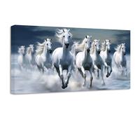 ZXHYWYM Running Horses Wall Art Wild Animal Pictures Vintage Horses Canvas Prints Large Artwork for Home Office Living Room Decor Framed(Picture-3, (12.00" x 24.00"))