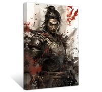 ZXHYWYM Samurai Canvas Wall Art Japanese Samurai Poster Prints Warrior Katana Picture Bushido Artwork Home Decor Framed(2, (16.00" x 24.00"))