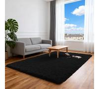 ZXIAOHUI Fluffy Rug 125 x 330 cm Soft Touch, Non Shedding, Anti-Slip Backing, Thick Pile Living Room Area Rugs Shag Carpet Easy to Clean for Bedroom, Nursery, Kids Baby Room, Black