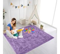 ZXIAOHUI Fluffy Rug 270 x 270 cm Soft Touch, Non Shedding, Anti-Slip Backing, Super Soft Shaggy Rugs Rug for Living Room Easy to Clean for Bedroom, Nursery, Kids Baby Room, Purple
