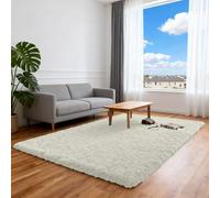 ZXIAOHUI Rugs Living Room 125 x 135 cm Non-Slip Underside, Washable up to 30 °C, Anti-Slip Washable Area Rug Floor Carpets Mat Easy to Clean for Bedroom, Kitchen, Enterance, off white